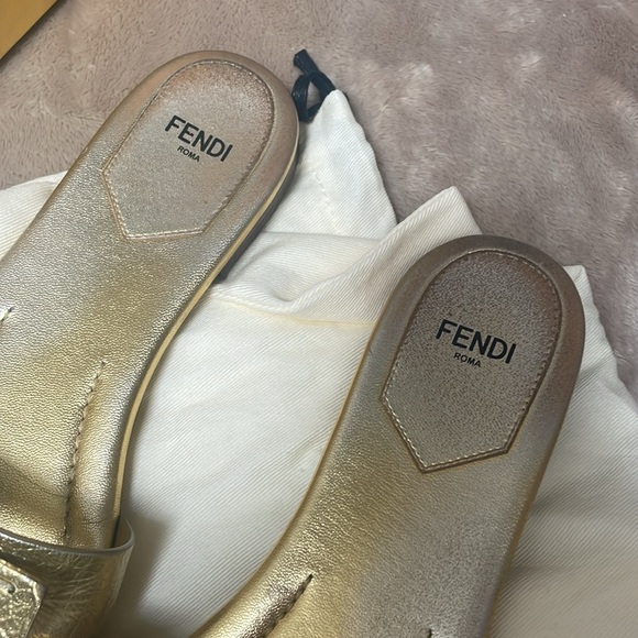Fendi Gold Sandals/Flats - Picture 5 of 16